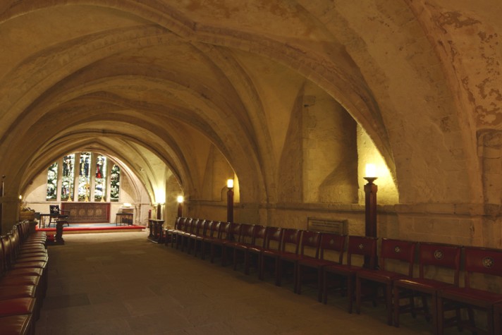 ALT="view of the crypt from the west"