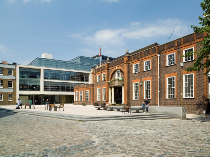 Contemporary photograph of the Priory Church of the Order of St John and St John’s Square, Clerkenwell