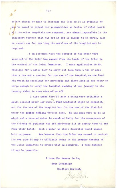 Page two of weekly report 18th, November 1915