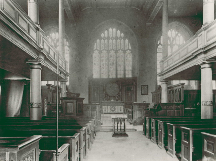 The interior of the Priory Church c.1900