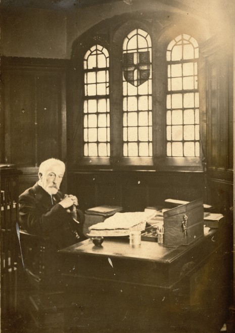 Henry Fincham at his desk in what is now the Museum reception