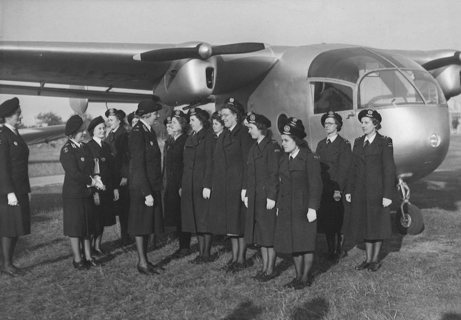 Inspection of the first Air Unit, Berkshire at the inauguration of the Unit. 1947